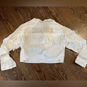 White Fringe Bride Jacket